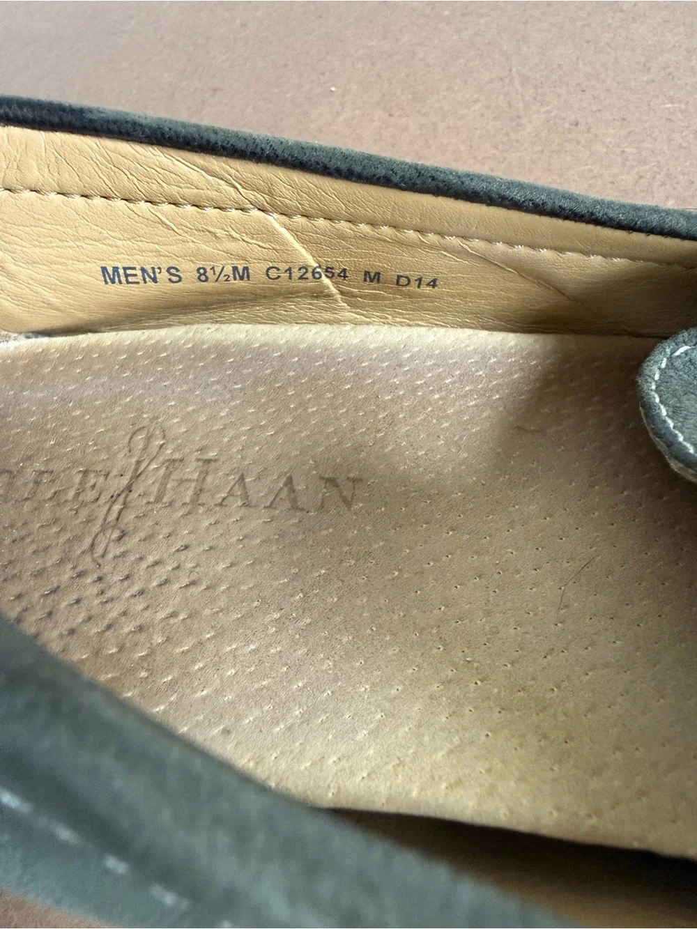 Cole Haan Olive Green Suede Slip-On Loafers